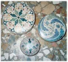 Bomboniere su ordinazione stile gotico tecnica marmorizzata coperchio bombato e piatto - Dimensioni: 8,5 - 11,5 e 14 piatta